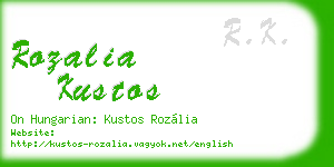 rozalia kustos business card