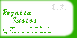 rozalia kustos business card